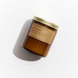 P.F. Candle Co. Los Angeles - Persimmon Cider Classic 7.2 oz Standard Scented Soy Wax Candle - Product - Hand-poured into apothecary inspired amber jars with our signature kraft label and a brass lid.