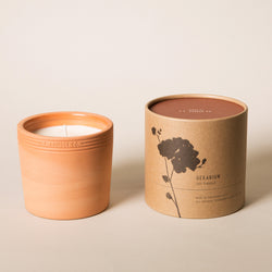 Geranium– Large Terra Candle